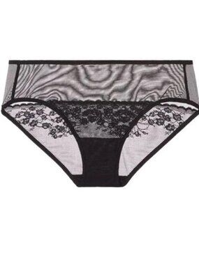 NEW Natori Cherry Blossom Girl Brief Panties, Black, Small